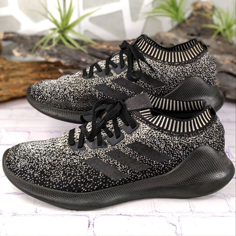 Adidas Mens Purebounce+ Core Black/White/Carbon Running Shoes Sneakers - Picture 4 of 9